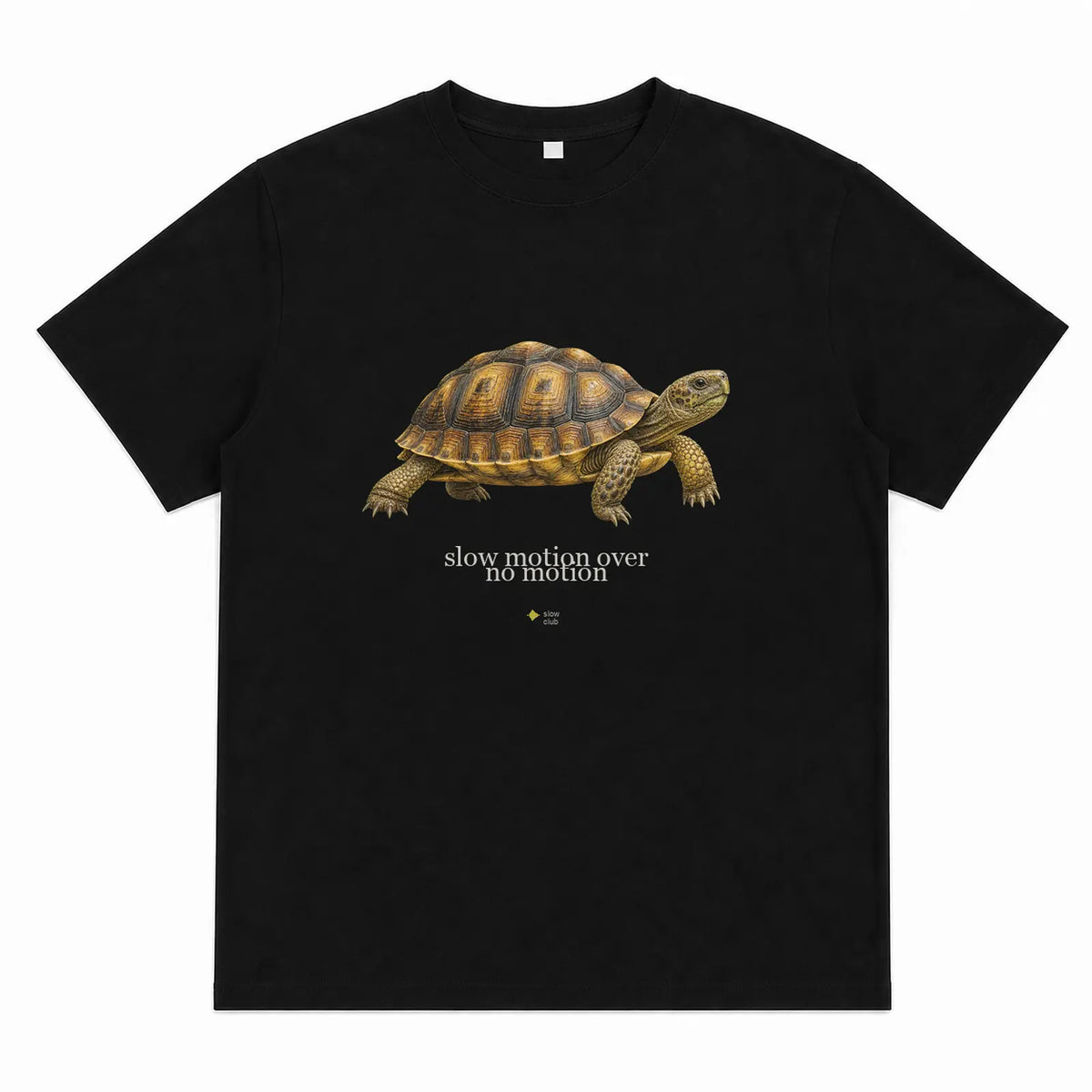 Men's Cotton Slow Motion Turtle Graphic T-Shirt - Casual Retro Fashion Streetwear Top, Round Neck Short-Sleeve, Cargo-Inspired Sporty Chic Men's Clothing, Easy to Pair with Joggers, Boyfriend Gifts
