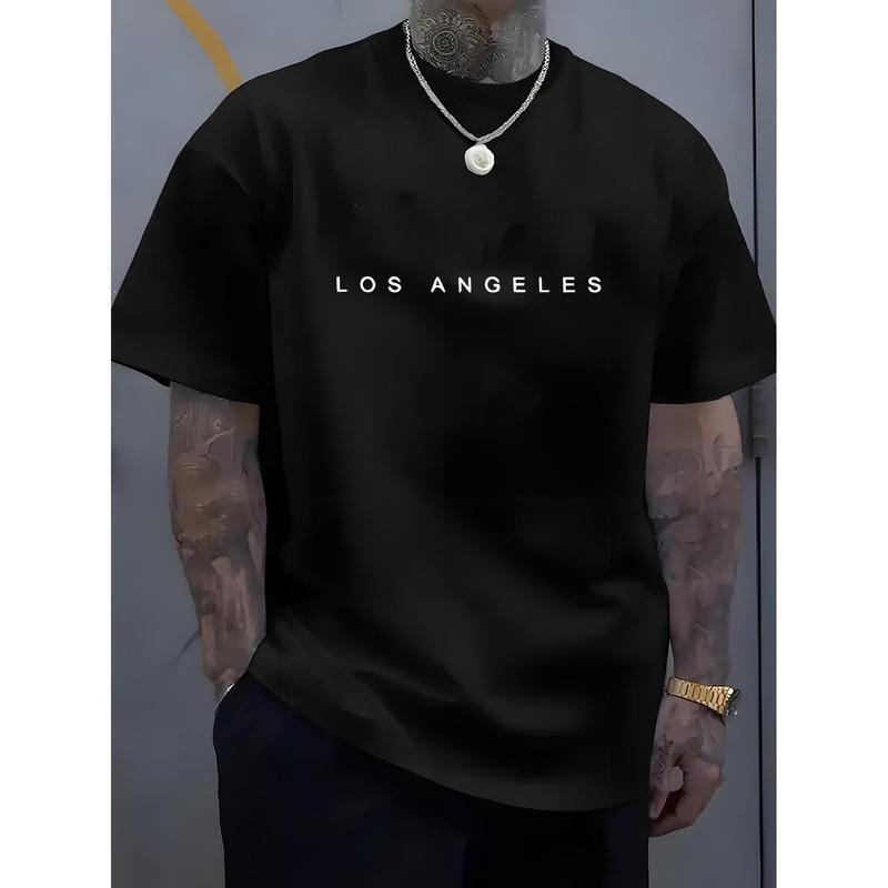 Men's 100% Cotton Printed Graphic T-Shirt - Chic Street Unisex Fit, Round Neck Short Sleeves, Cute Printed Image, Soft Classic Basic, Fade-Resistant, All-Seasons Boho Top for Club Casual Menswear