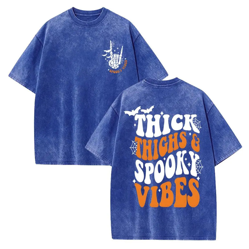 Thick Thighs and Spooky Vibes, Halloween, Spooky Season, Retro Halloween Funny Halloween Cut File for Cricut Digital