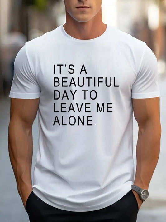 Mens TShirt Comfortable Crew Neck Casual Cotton ShortSleeves Soft Breathable Top Menswear Tshirt Summer Spring Streetwear Cotton Fabric Trendy Letter Print