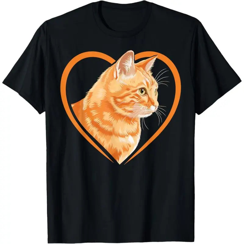 Orange Tabby Cat Orange Cat T-Shirt Cotton Tee