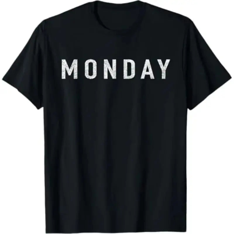 Casual T-shirt Days of the WEEK tshirt series 'MONDAY' distressed T-Shirt Menswear Top