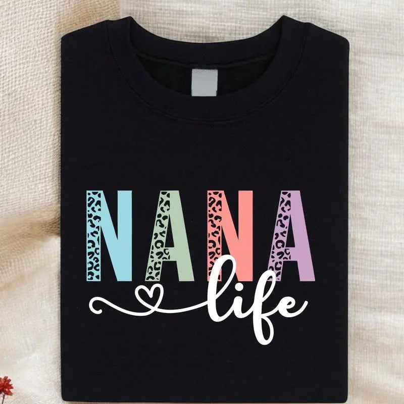 Nana Life Shirt, Gift For Grandma, Grandma, Graphic Tee, T-Shirt, Mothers Day, Nana-Life Shirt, Pregnancy Announcement, New Nana Shirt, Grandma Tee