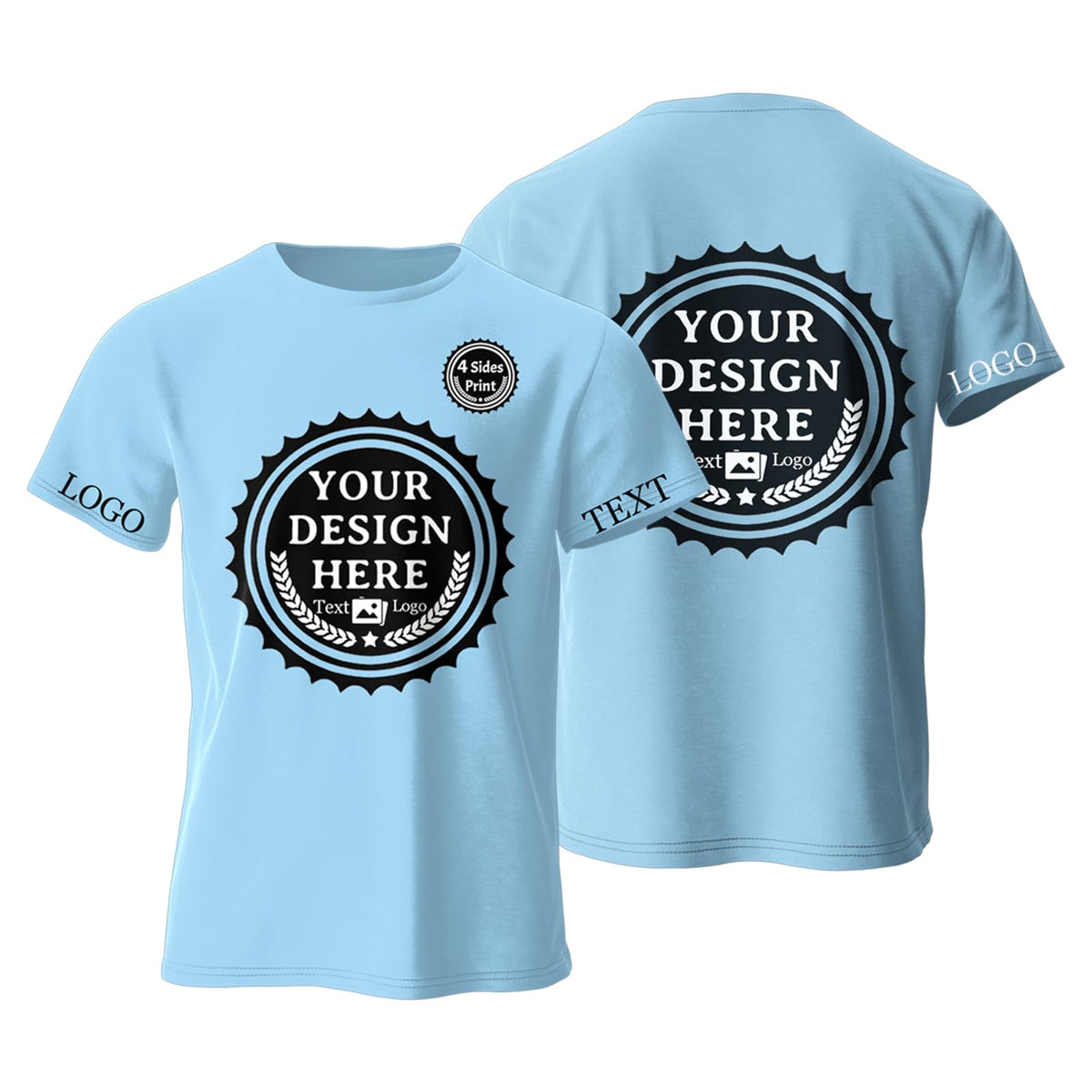 Custom T Shirts Design Your Own Bulk Customized T Shirts Unisex Personalized T Shirts Tee Add Text Logo/Photo/Image