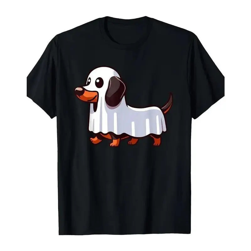Spooky Dachshund Dog Halloween Costume T-Shirt For Men Women And Kids