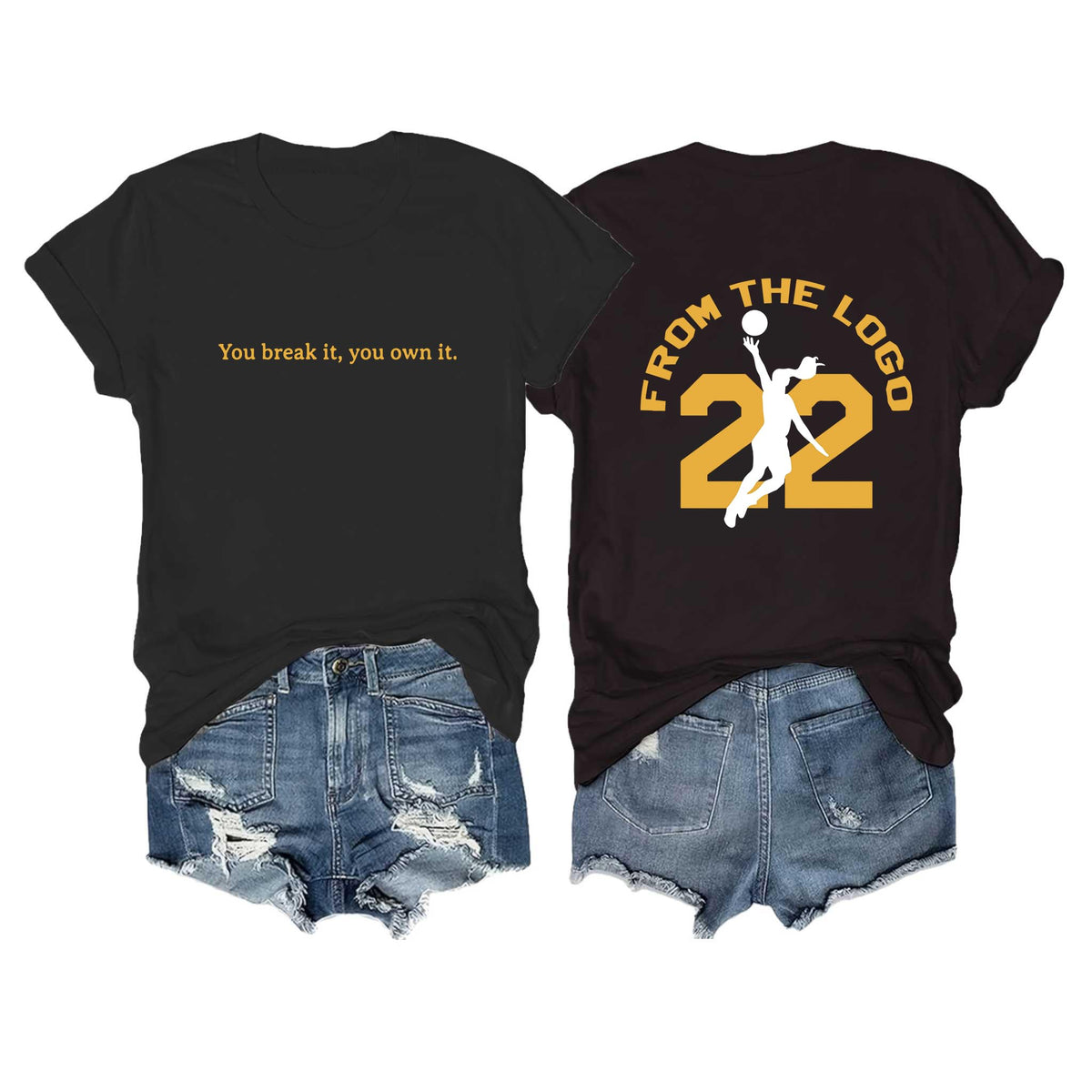 Number 22 Women Basketball Lover Sports Graphic T-Shirts