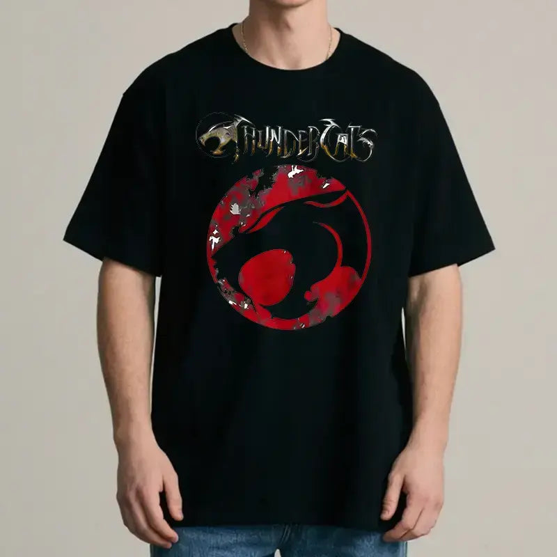 Men's Classic Leopard Graphic Short-Sleeve Cotton T-Shirt - Casual Streetwear Top, Round Neck, Durable Vibrant Printing, Unisex Casual Wear