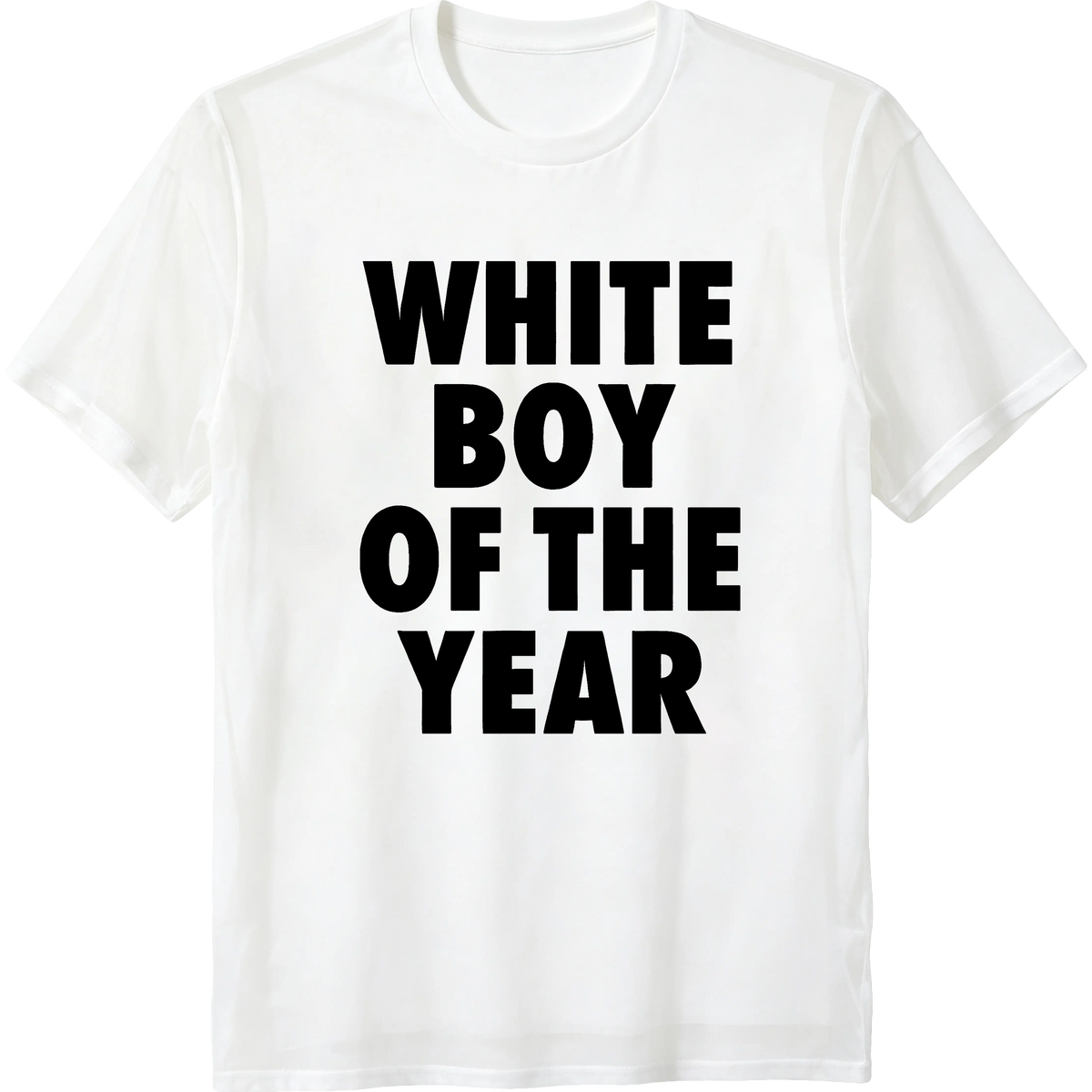Men's "White Boy Of The Year" Oversized Streetwear T-Shirt - Classic Short Sleeve, Casual Trendy Menswear Viral Meme Graphic Tee 2 PACK/4 PACK