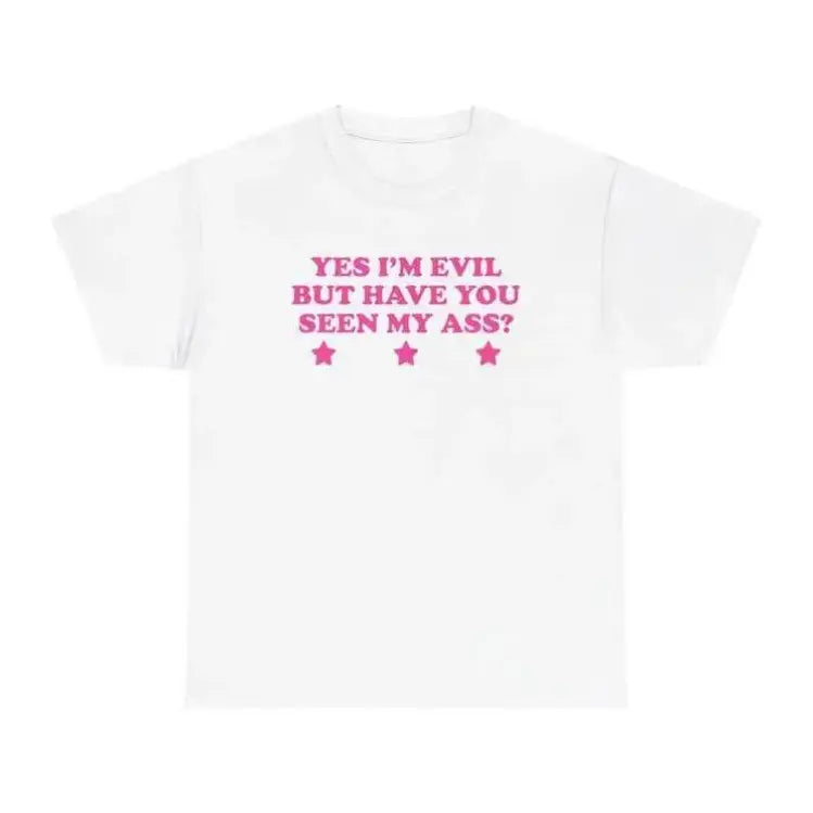 Unisex Graphic T-Shirt for Party Club Casual Wear, Soft Breathable 100% Cotton Stretchy Fabric, Round Neck Short Sleeve Tee for Adult Men & Women, Funny Sassy Edgy Iconic Y2K Streetwear Top