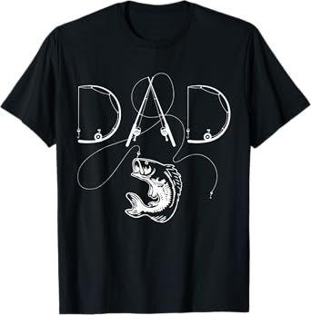 Fisherman Dad Fishing Enthusiast Fish Lover Daddy Father T-Shirt