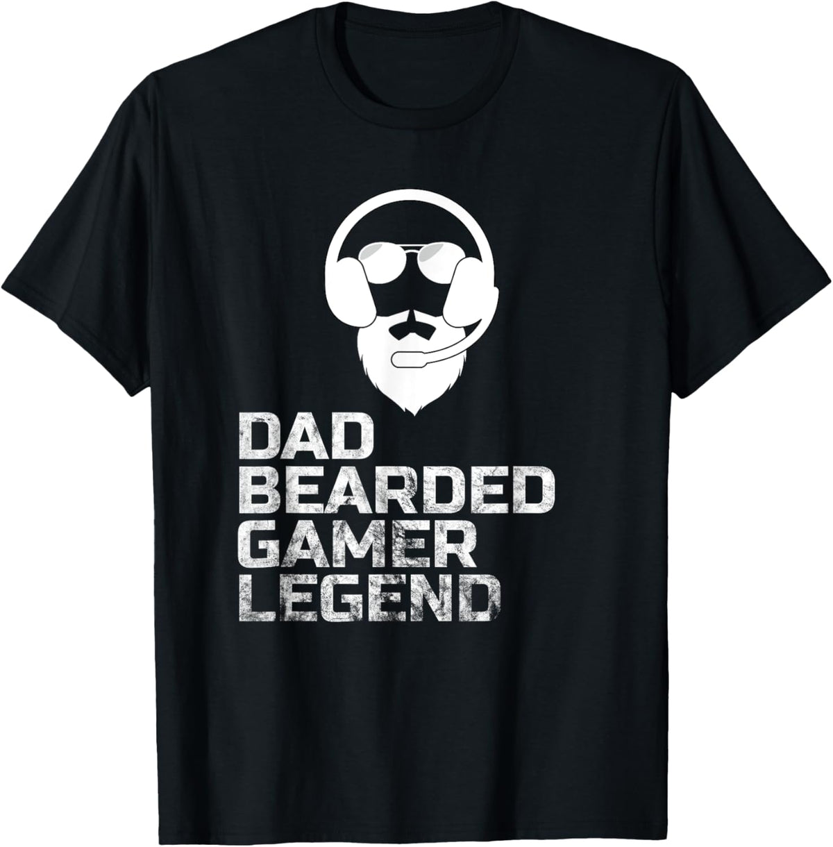 Funny Bearded Video Gamer Gaming Beard Dad Father's Day T-Shirt