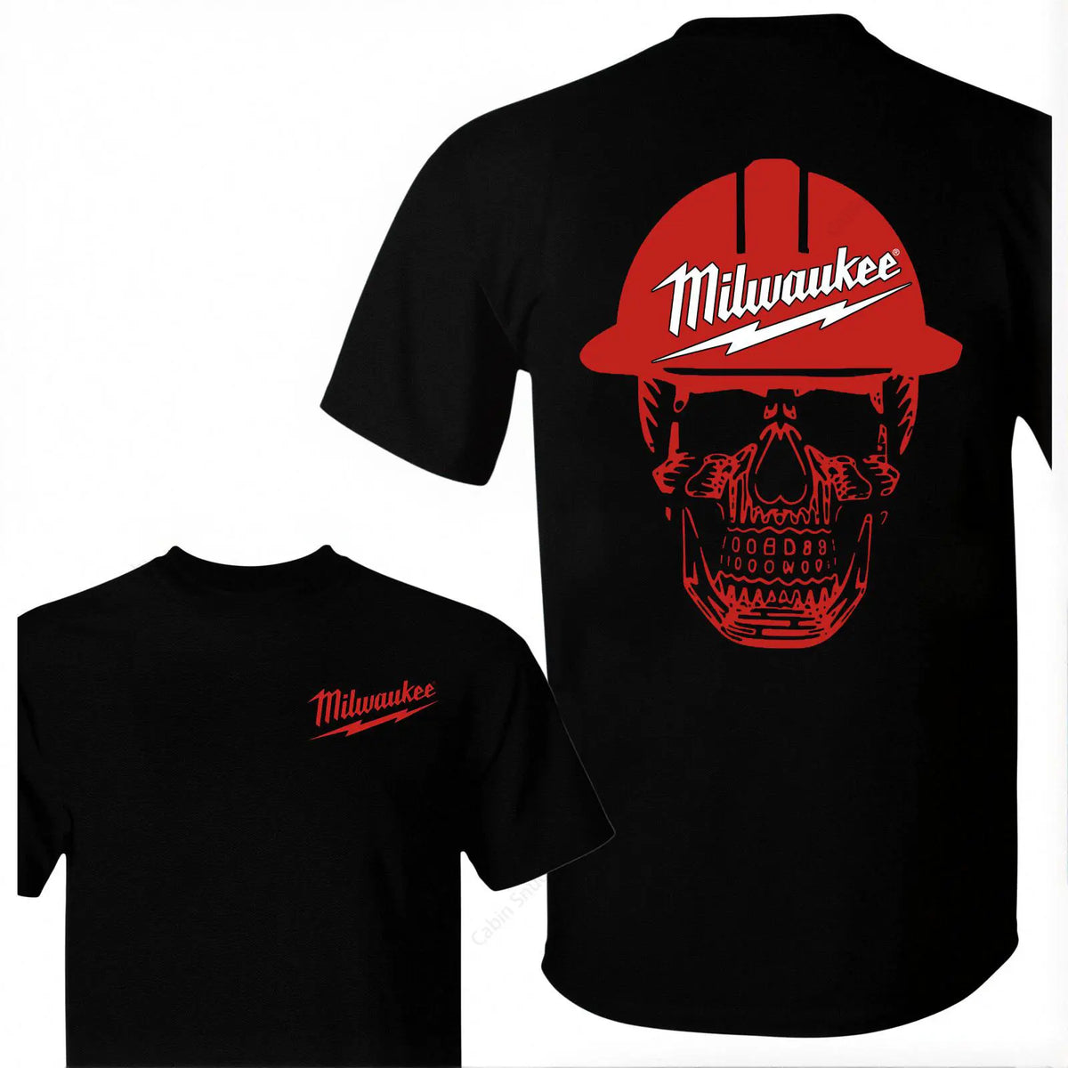 Men's Skull Print Short-Sleeve T-Shirt - Menswear Round Neck, Smooth Breathable Soft Fabric, Classic Fit Casual Gym Streetwear Top with Velvet Hem