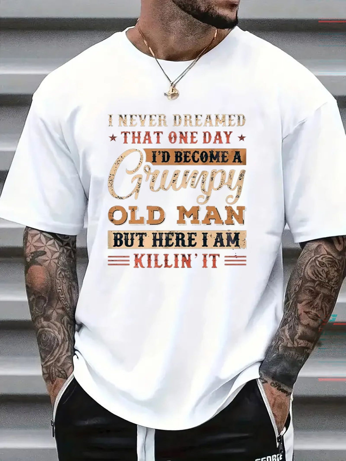 Men Casual Short Sleeve Tee 1 Pcs 100% Heavy Cotton - Comfortable Crew Neck, Soft Adorable Tees Tops