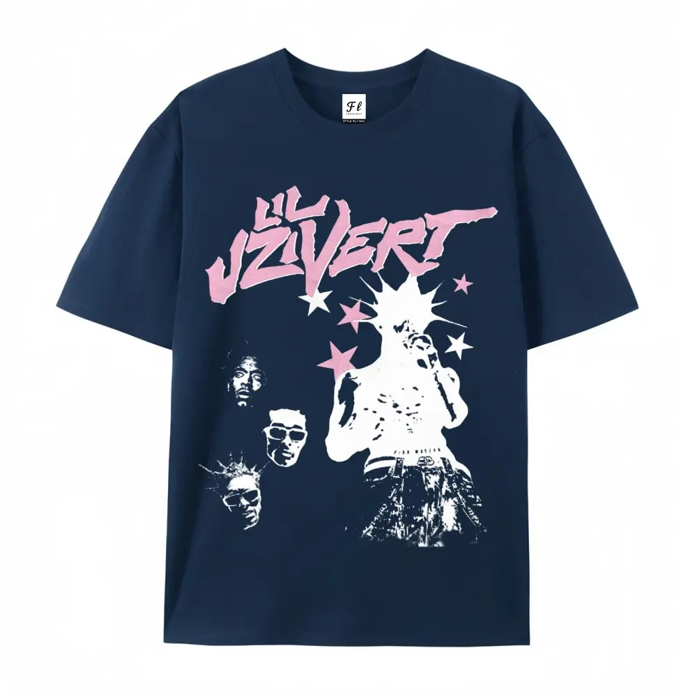 Vintage Hip Hop Graphic Crewneck T-Shirt, Loose Casual Breathable Short-Sleeve Rap Streetwear Tee,sohochic