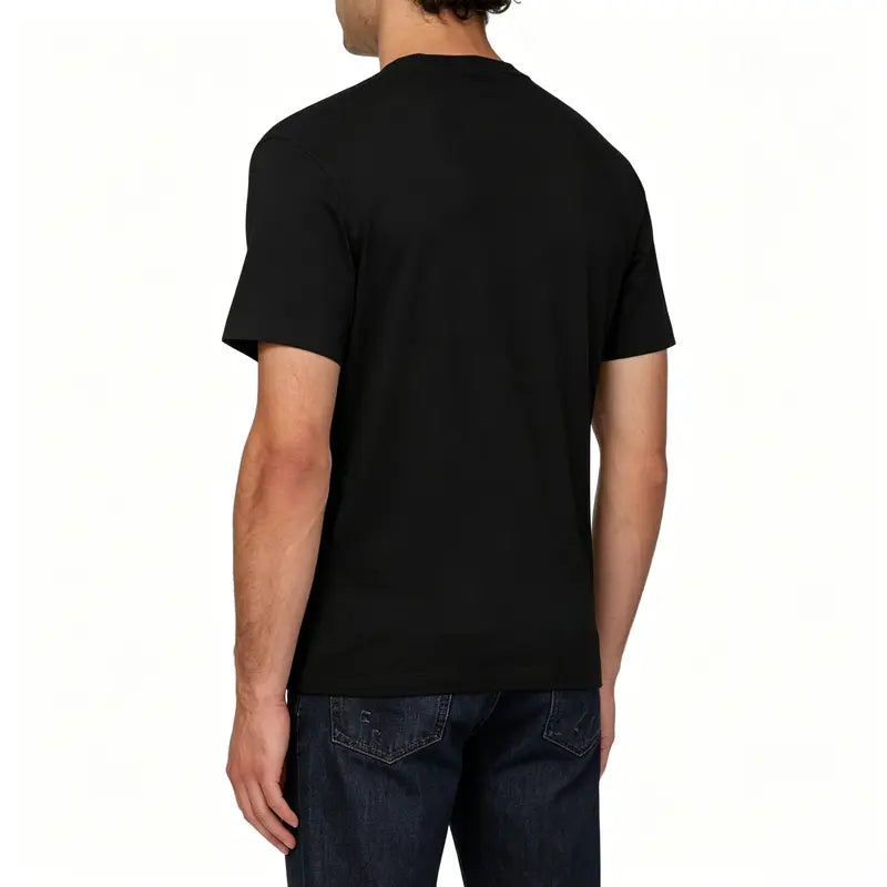 Men's Retro Casual Oversized Short-Sleeve T-Shirt - Round Neck, Breathable, Cute Cat Text Print, Black Line Art, Kawaii Manga Loose Fit Top