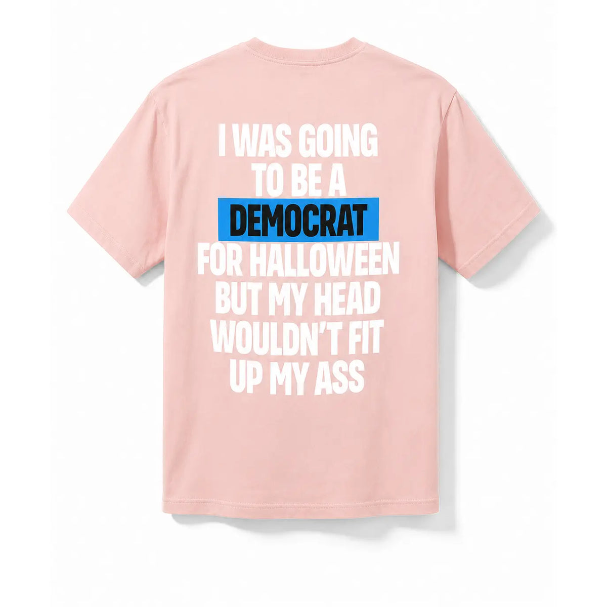 Men's Sarcastic Political Halloween Graphic T-Shirt - Cotton Short-Sleeve Casual Tee with Funny Back Print, Novelty Top for Halloween Party