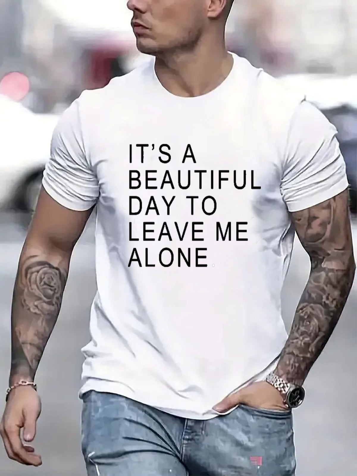 Mens TShirt Comfortable Crew Neck Casual Cotton ShortSleeves Soft Breathable Top Menswear Tshirt Summer Spring Streetwear Cotton Fabric Trendy Letter Print