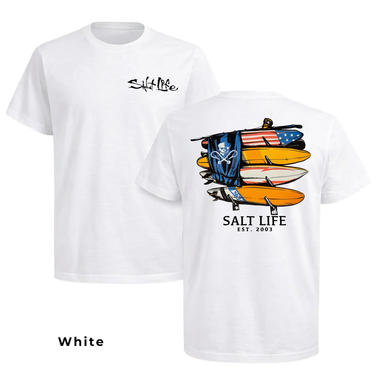 Men's Graphic T-Shirt - Soft Pre-Shrunk Cotton, Round Neck Short-Sleeve, Casual Street Basics, Classic All-Over Print, Skull Back Print, True Fit, All Seasons Menswear Tops,sohochic