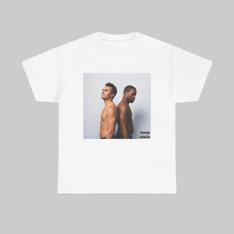 Men's Cotton Graphic T-Shirt - Short-Sleeve, Round Neck, Fitted Cut, All Over Print Album Cover Design, Athletic, Fashion Streetwear, Chinese New Year, Classic Casual Comfortable Menswear Top, Good Graphic Tees