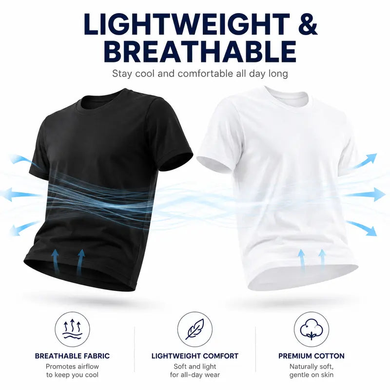 Men's 100% Cotton Short Sleeve Tshirt - America Cup Mexico Printed, Stretchy Breathable Durable Fabric, Tailored Cut Soft Casual Menswear Top for Business Office, All Seasons Clothing