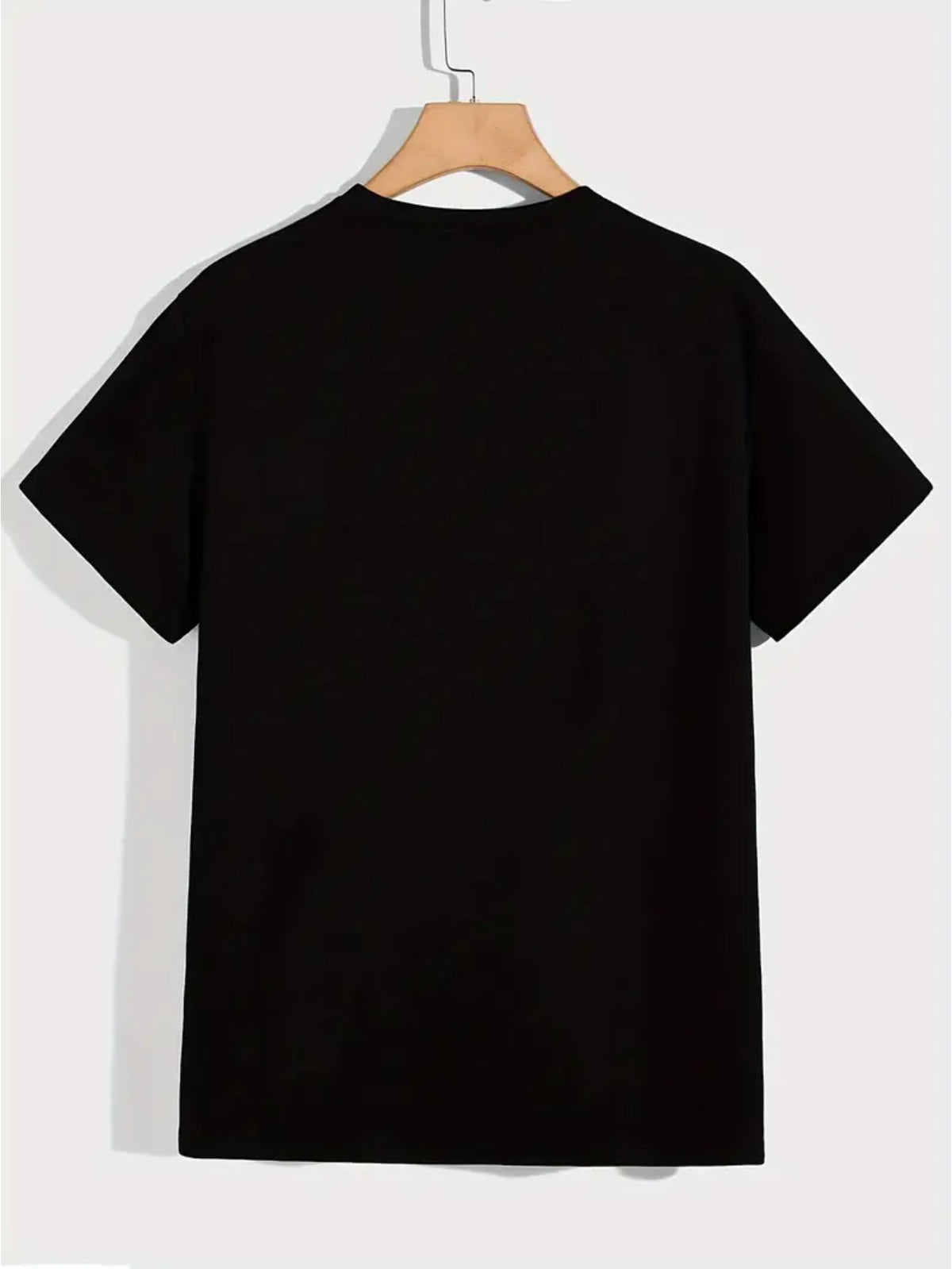 American Retro Black T-shirt, Street Fashion, Loose Fit, Plus Size, Slimming, Niche High-end Feel, Basic Short Sleeve