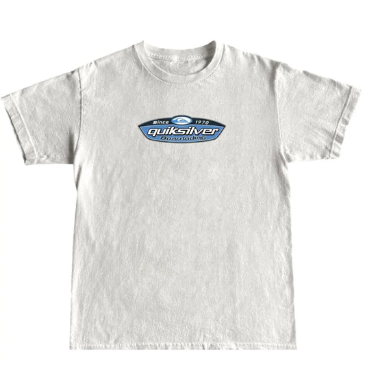 Vintage 90s Quiksilver Skateboarding & Surfing Unisex Crew Neck Tees Casual Short-Sleeve Top