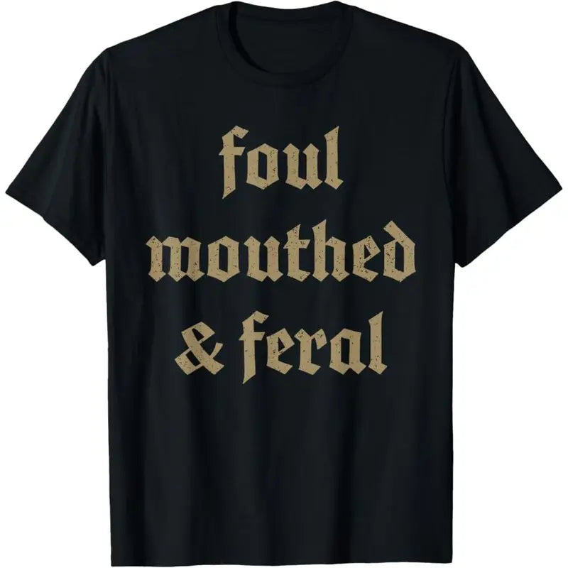 Men's Well-Fitted Humorous Graphic Casual T-Shirt - 100% Soft Cotton Unisex Round Neck Short Sleeve Menswear Top with Foul Mouth Slogan, Confident Look, Plus Sizes (2XL,3XL), Festival Wear