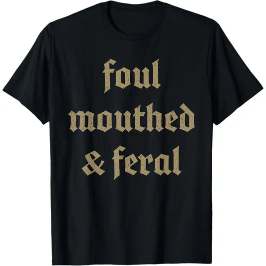 Men's Well-Fitted Humorous Graphic Casual T-Shirt - 100% Soft Cotton Unisex Round Neck Short Sleeve Menswear Top with Foul Mouth Slogan, Confident Look, Plus Sizes (2XL,3XL), Festival Wear