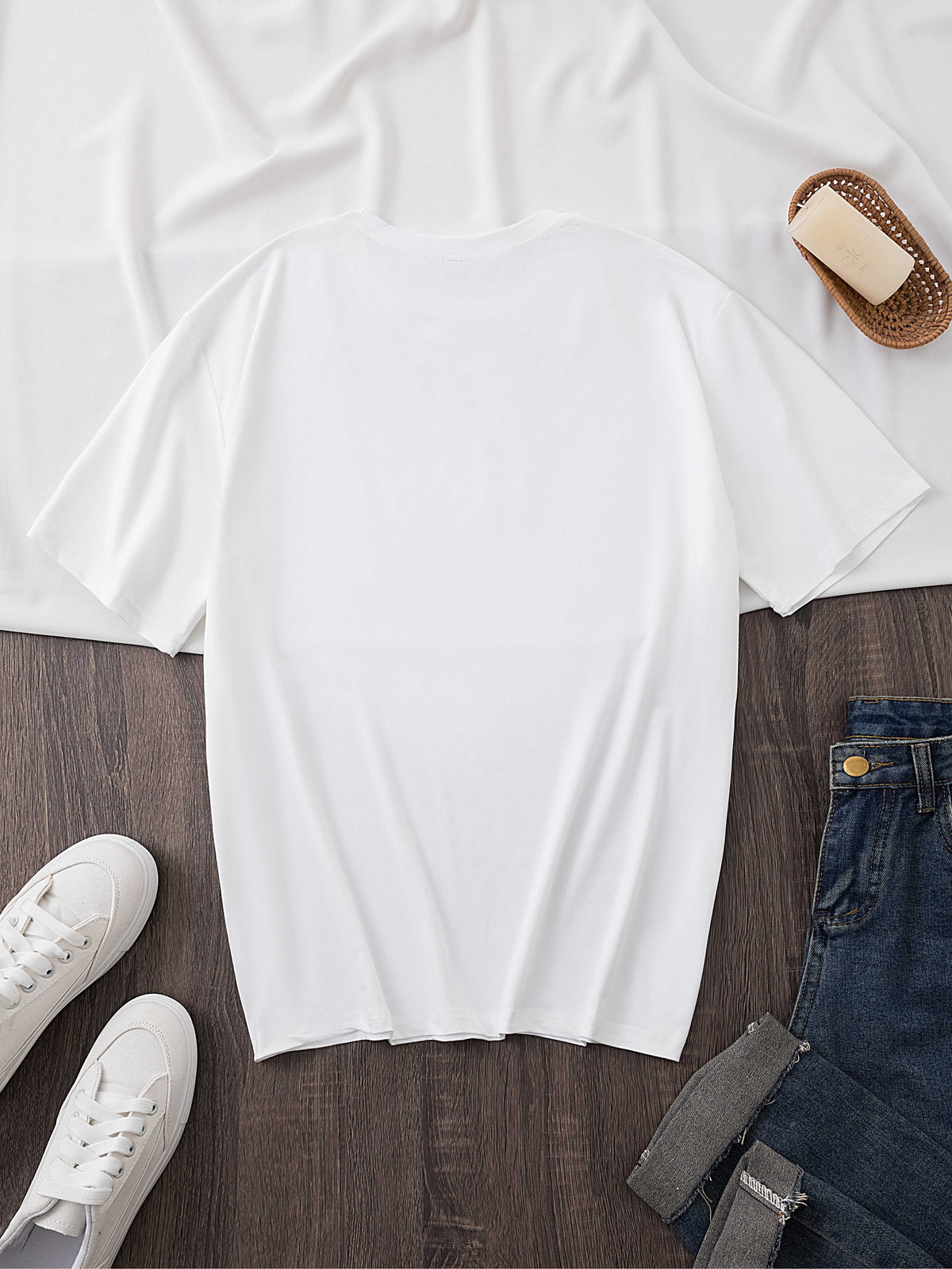 WIFE LIFE Print T-shirt, Casual Short Sleeve Crew Neck Top For Spring& Summer, Women'S Plus Size Clothing