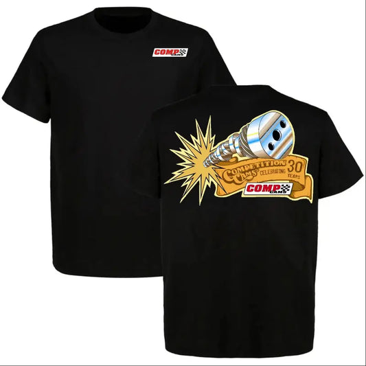 COMP Cams 30 Years T-Shirt, Gift for Truck Lover, Unisex Casual Shortsleeve Crewneck 100% Cotton, Top Menswear summerwins