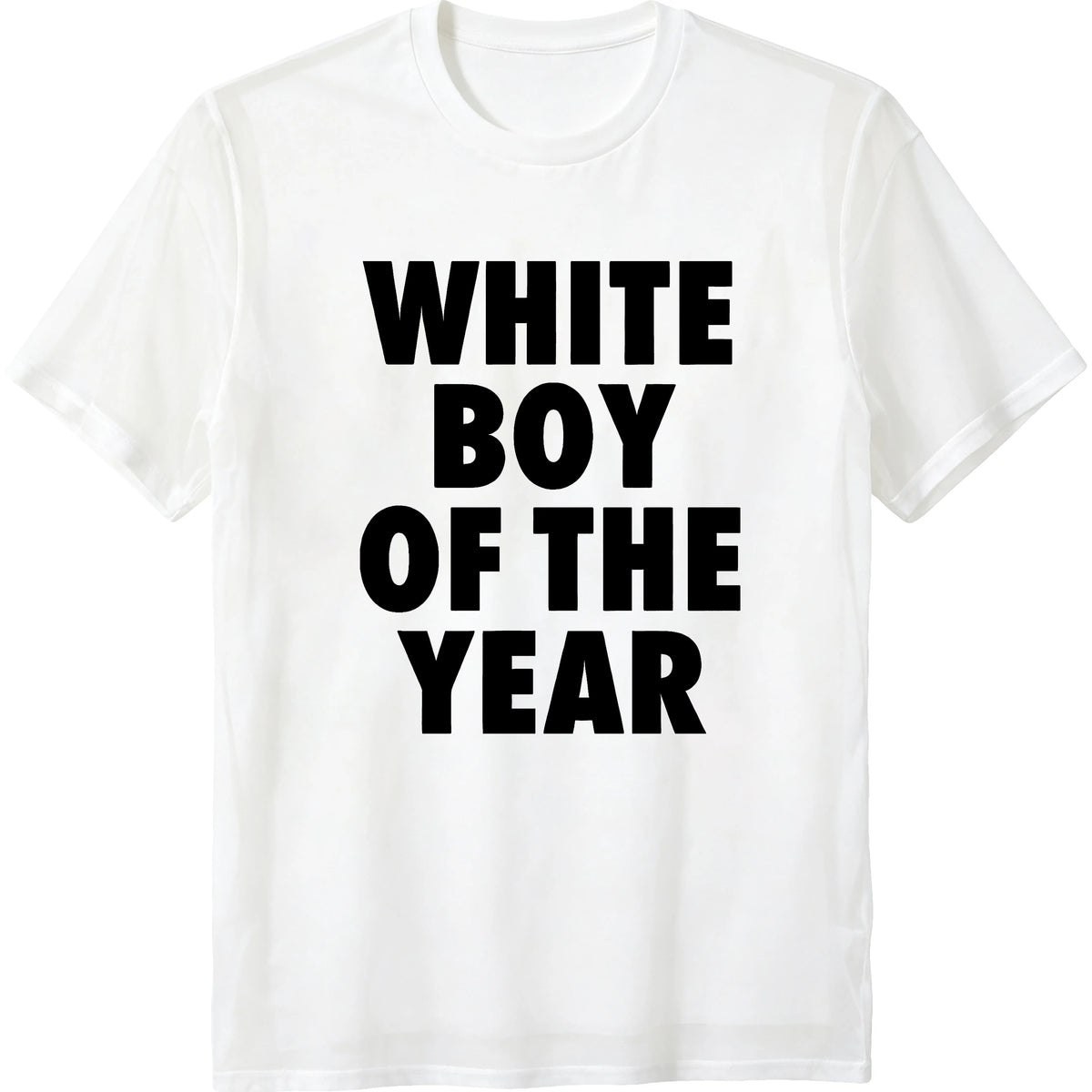 Men's "White Boy Of The Year" Oversized Streetwear T-Shirt -  Classic Short Sleeve, Casual Trendy Menswear Viral Meme Graphic Tee 2 PACK/4 PACK