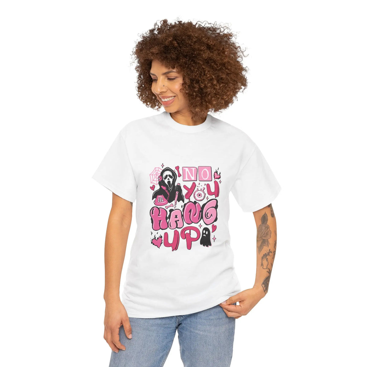 Horror “No You Hang Up” Halloween Graphic T-Shirt