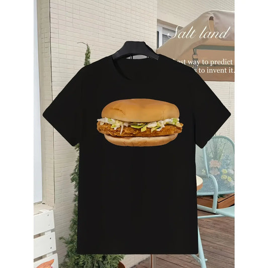 Men's Vintage Food Graphic T-Shirt - Short Sleeve Crew Neck Regular Fit Casual Wear |   Soft & Breathable Fabric, Durable Print, Everyday Comfort, Machine Washable, Vintage Outdoor