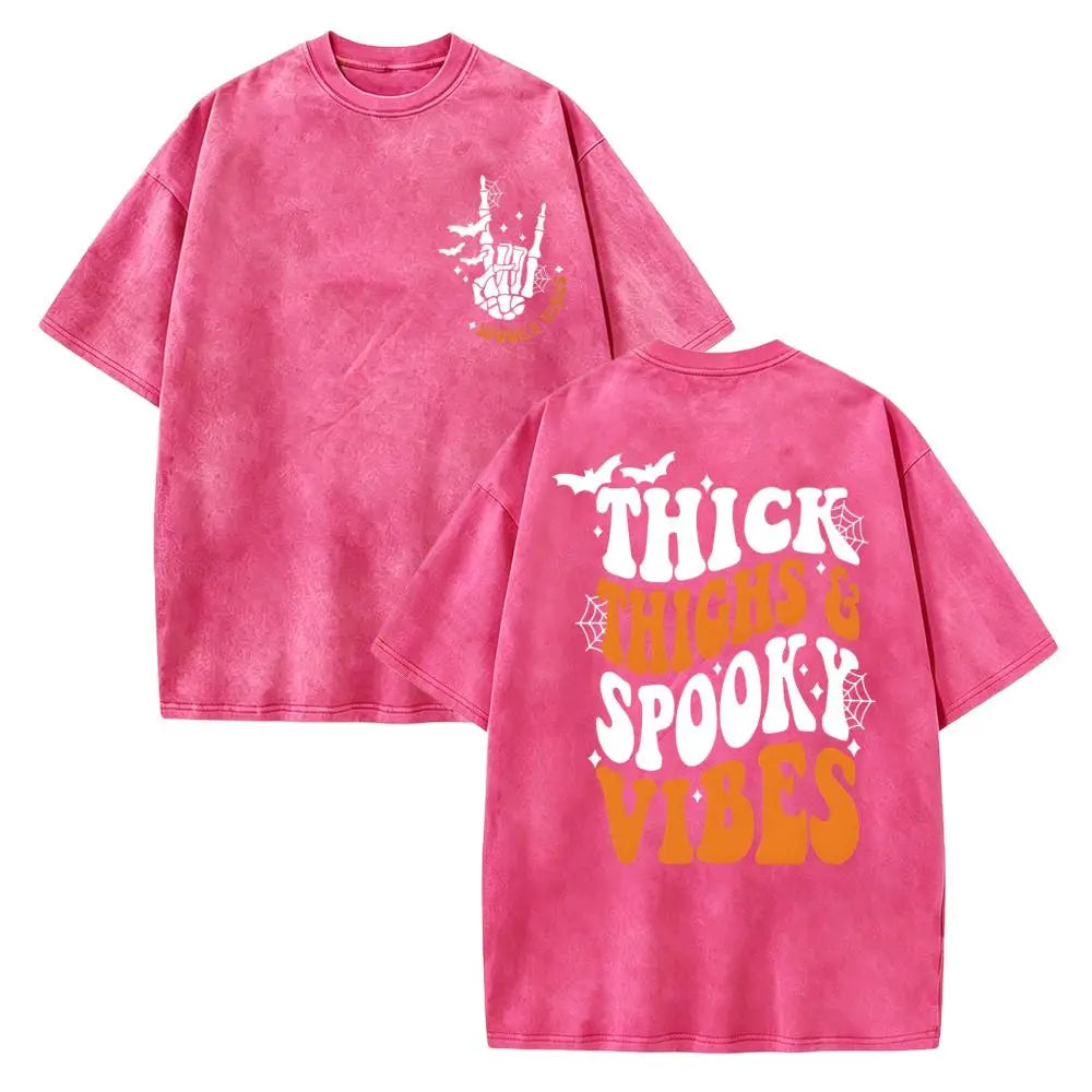 Thick Thighs and Spooky Vibes, Halloween, Spooky Season, Retro Halloween Funny Halloween Cut File for Cricut Digital