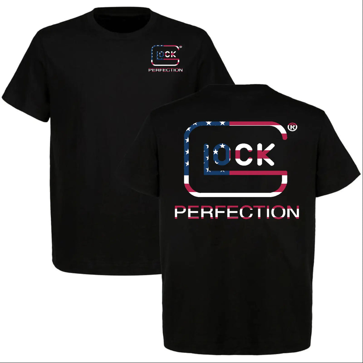 Glock Perfection Shirt, American Flag Glock Logo Tee, 2A Gun Enthusiast T-Shirt, Tactical Streetwear Gift for Men Graphic Tee graphic tees,sohochic