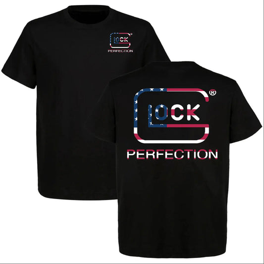 Glock Perfection Shirt, American Flag Glock Logo Tee, 2A Gun Enthusiast T-Shirt, Tactical Streetwear Gift for Men Graphic Tee graphic tees,sohochic