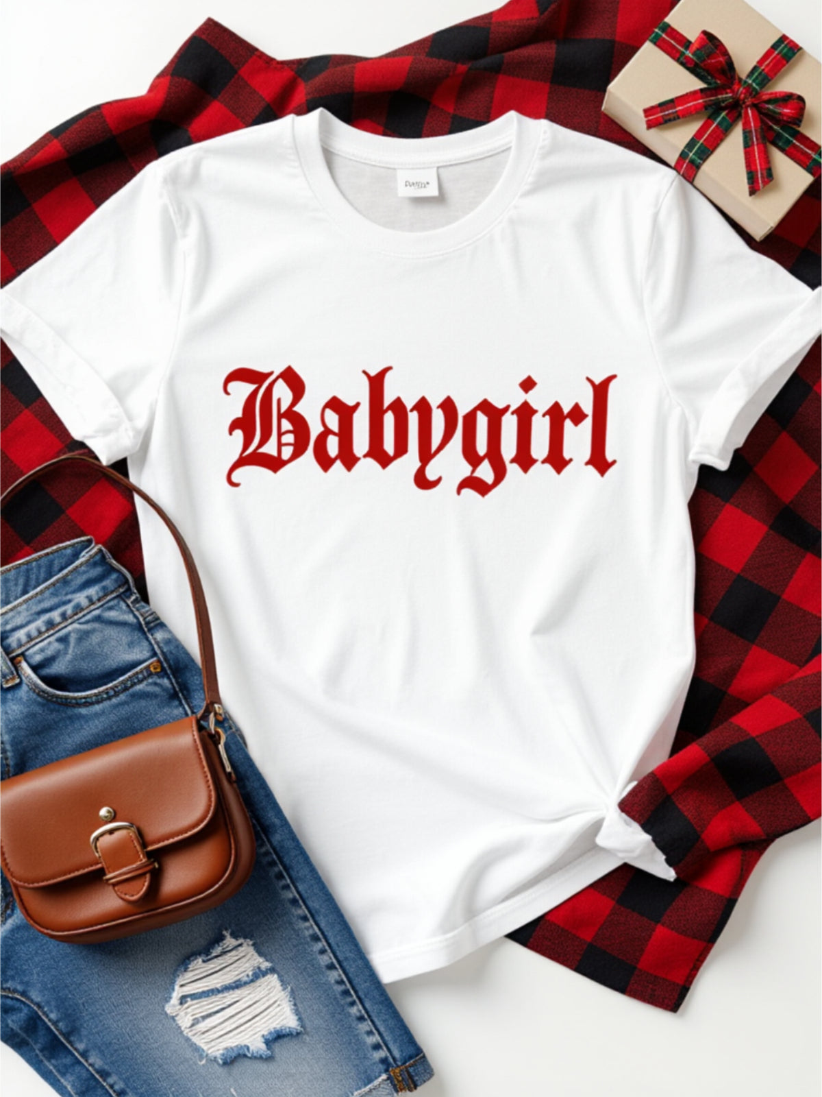 Women's Casual Print Crew Neck T-Shirt Babygirl Say Less City Streets Vibe Casual Daily Wear, Gift Idea for Him/Her, US Local Warehouse, Top Pick for Holidays
