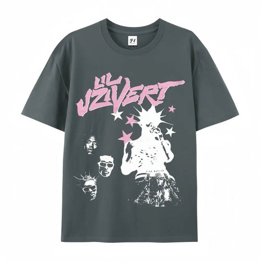 Vintage Hip Hop Graphic Crewneck T-Shirt, Loose Casual Breathable Short-Sleeve Rap Streetwear Tee,sohochic
