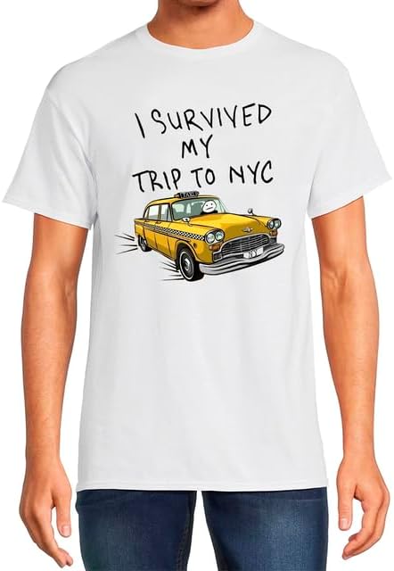 I Survived My Trip to NYC T-Shirt Funny Survived My Trip to New York Shirt Unisex Casual Short Sleeve Graphic Tees