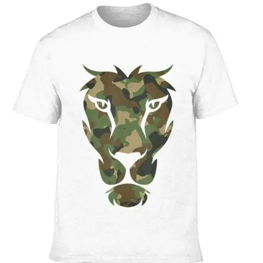 2026 New Arrival Men's Camouflage Lion Head T-Shirt - Breathable Soft Round Neck Short-Sleeve Outdoor Fabric Casual Streetwear Dad Gift Top Graphic Tee Summer Tees,clothes for back to school,first day of school outfits,sohochic