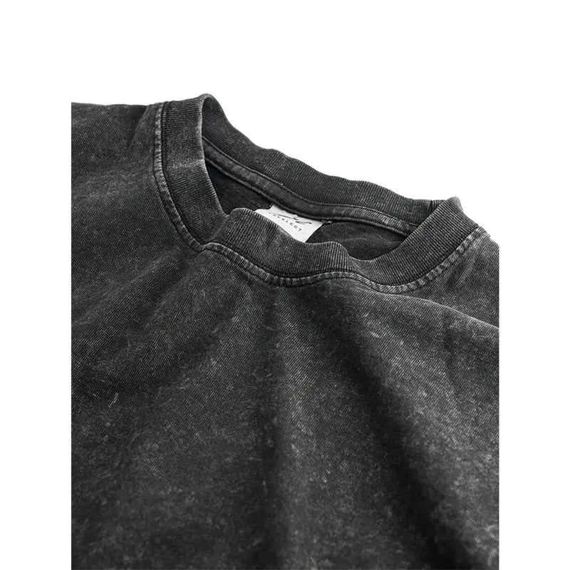 Men's Retro Oversized Acid Wash Black Short-Sleeve Round Neck Pumpkin & Ghost Print Casual T-Shirt - Cute Ghost With Orange Beanie, Iced Coffee Art, Soft Washed Fabric, Spooky Fall Streetwear, Halloween Gift, Machine Washable, Pumpkin & Ghost Print Men's