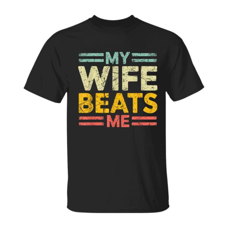 Men's Classic Short-Sleeve Stretchy Pure Cotton Round Neck Graphic T-Shirt - Tailored Cut, Breathable Fabric, Text Print Top, Funny Gift for Boyfriends, Unisex Casual Essential