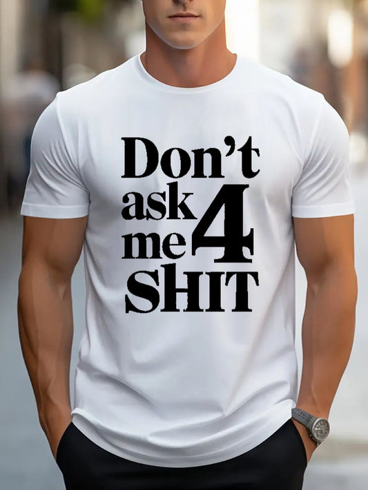 Mens TShirt Comfortable Crew Neck Casual Cotton ShortSleeves Soft Breathable Top Menswear Tshirt Summer Spring Streetwear Cotton Fabric Trendy Letter Print