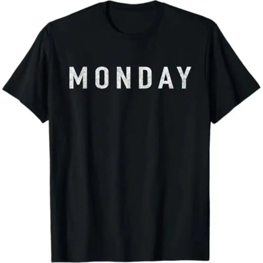 Casual T-shirt Days of the WEEK tshirt series 'MONDAY' distressed T-Shirt Menswear Top