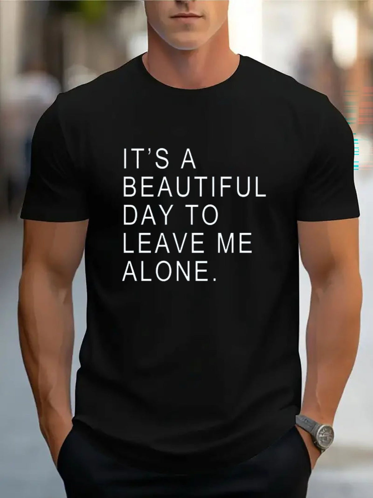 Mens TShirt Comfortable Crew Neck Casual Cotton ShortSleeves Soft Breathable Top Menswear Tshirt Summer Spring Streetwear Cotton Fabric Trendy Letter Print