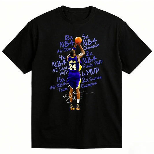 Basketball Achievement Cotton Graphic T-Shirt for Men, Championship-Themed Design, Funny Graphic Tee, Casual Streetwear