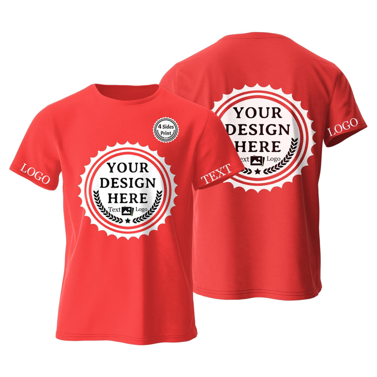 Custom T Shirts Design Your Own Bulk Customized T Shirts Unisex Personalized T Shirts Tee Add Text Logo/Photo/Image