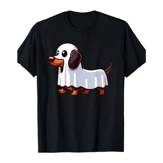 Spooky Dachshund Dog Halloween Costume T-Shirt For Men Women And Kids