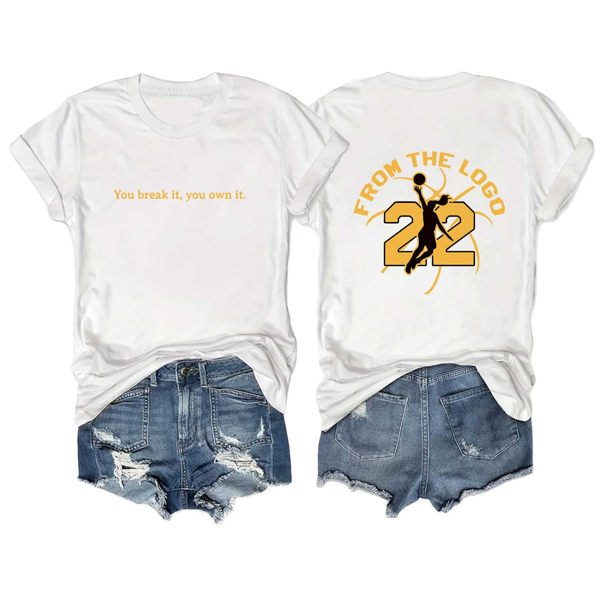 Number 22 Women Basketball Lover Sports Graphic T-Shirts