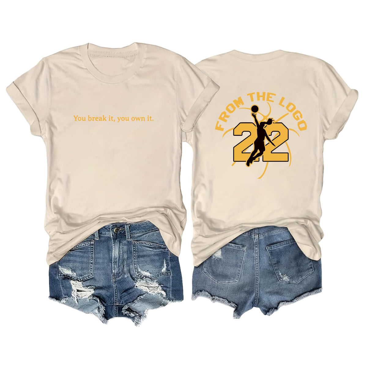 Number 22 Women Basketball Lover Sports Graphic T-Shirts